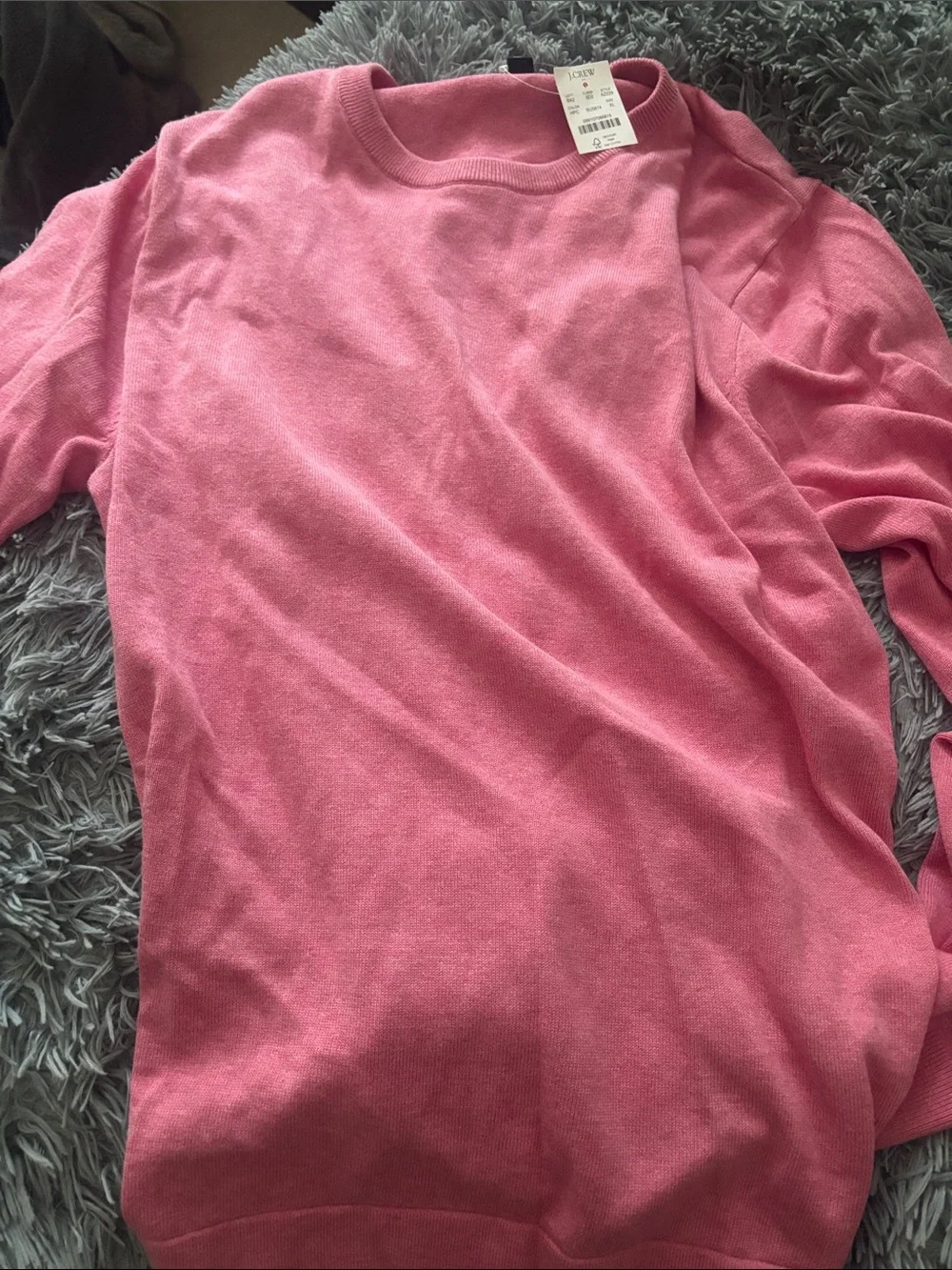 J. Crew Men’s Crewneck Sweater in Bubblegum Pink